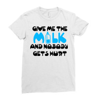 Give Me The Milk And Nobody Gets Hurt Baby Yellow Ladies Fitted T-shirt | Artistshot