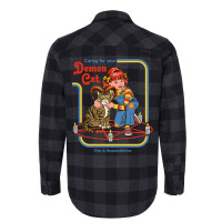 Caring For Your Demon Cat Vintage Flannel Shirt | Artistshot