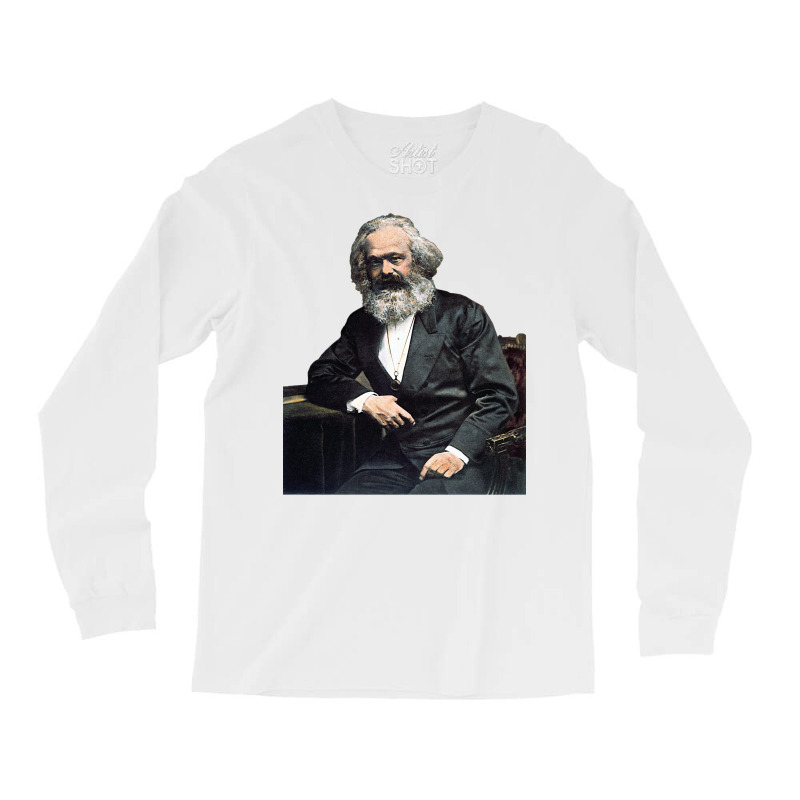 Karl Marx Colorized Portrait  Marxist, Socialist, Philosopher, Histori Long Sleeve Shirts by bantlechagot1 | Artistshot