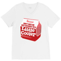 Dont Hate Me Just Because Im A Little Cooler Aesthetic V-neck Tee | Artistshot