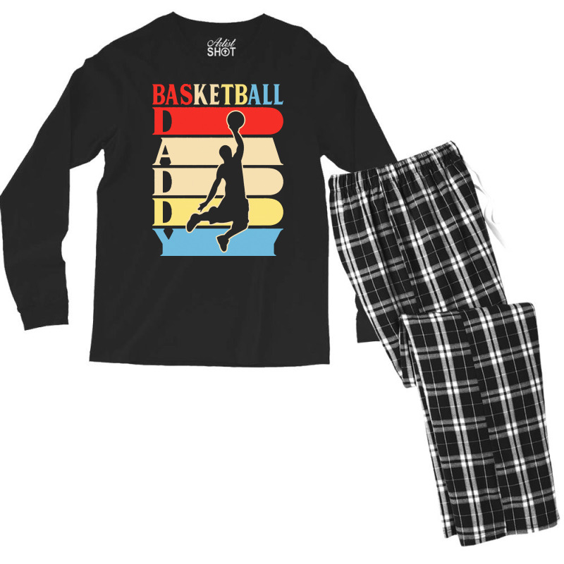 Basketball Daddy Gift Ideas T  Shirtbasketball Daddy Funny Daddy Gifts Men's Long Sleeve Pajama Set | Artistshot
