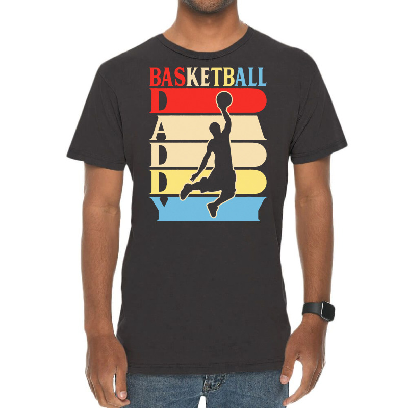 Basketball Daddy Gift Ideas T  Shirtbasketball Daddy Funny Daddy Gifts Vintage T-shirt | Artistshot