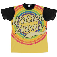 Warren Zevon  Retro Rainbow Girl Blue Graphic T-shirt | Artistshot