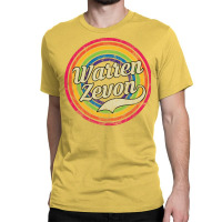 Warren Zevon  Retro Rainbow Girl Blue Classic T-shirt | Artistshot