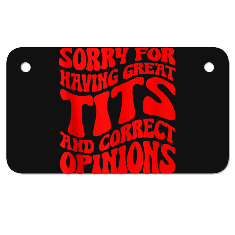 Sorry For Having Great Tita And Correct Opinions Groovy Tank Top Motorcycle License Plate | Artistshot