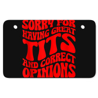 Sorry For Having Great Tita And Correct Opinions Groovy Tank Top Atv License Plate | Artistshot