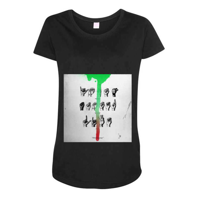 Slime Language Album Maternity Scoop Neck T-shirt by BrentBir | Artistshot