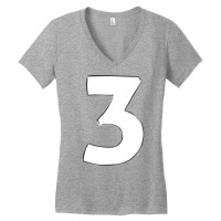 Number 3 In White Baby Nature  (1) Women's V-neck T-shirt | Artistshot