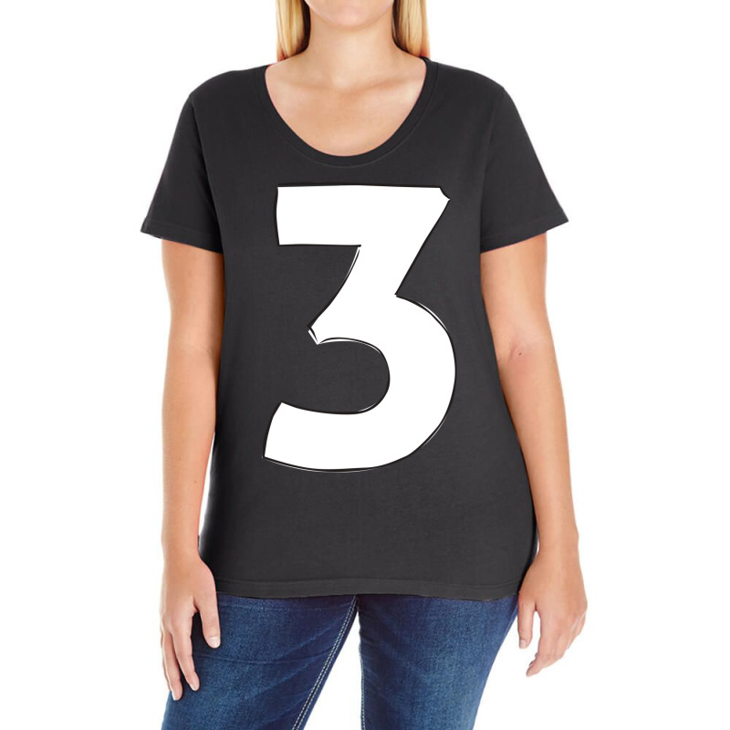 Number 3 In White Baby Nature  (1) Ladies Curvy T-Shirt by fiuxaahazlinq | Artistshot