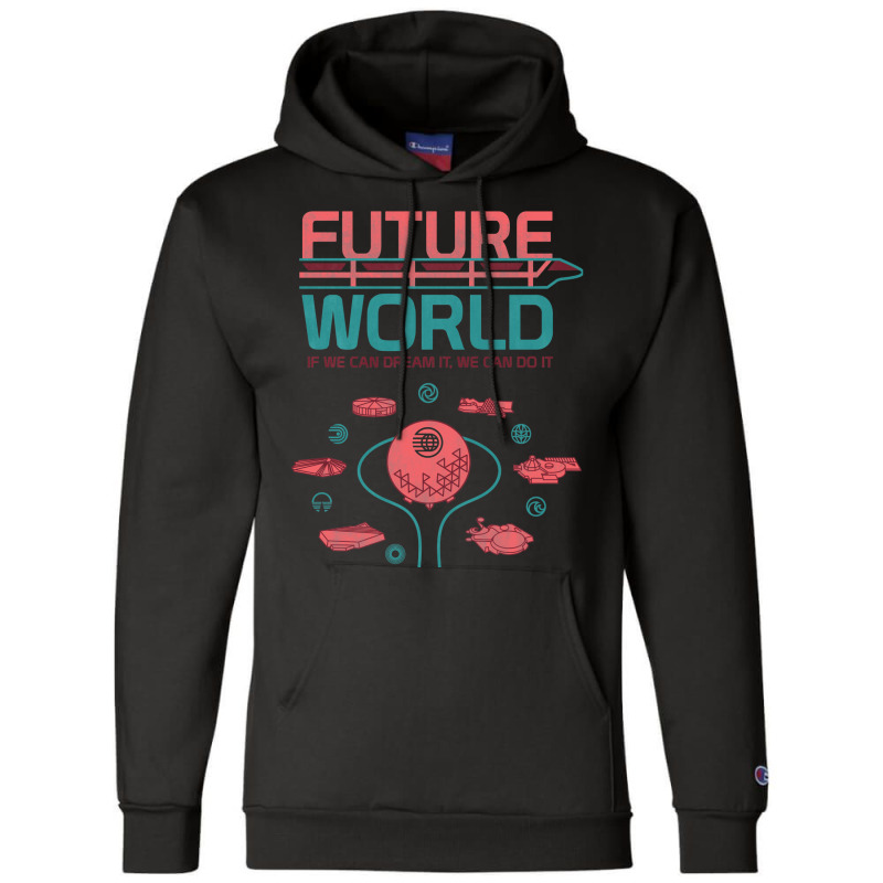 Future World Map Baby Green Champion Hoodie | Artistshot