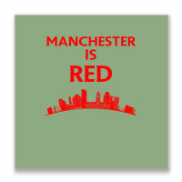 Manchester Is Red United Baby Cool Metal Print Square | Artistshot