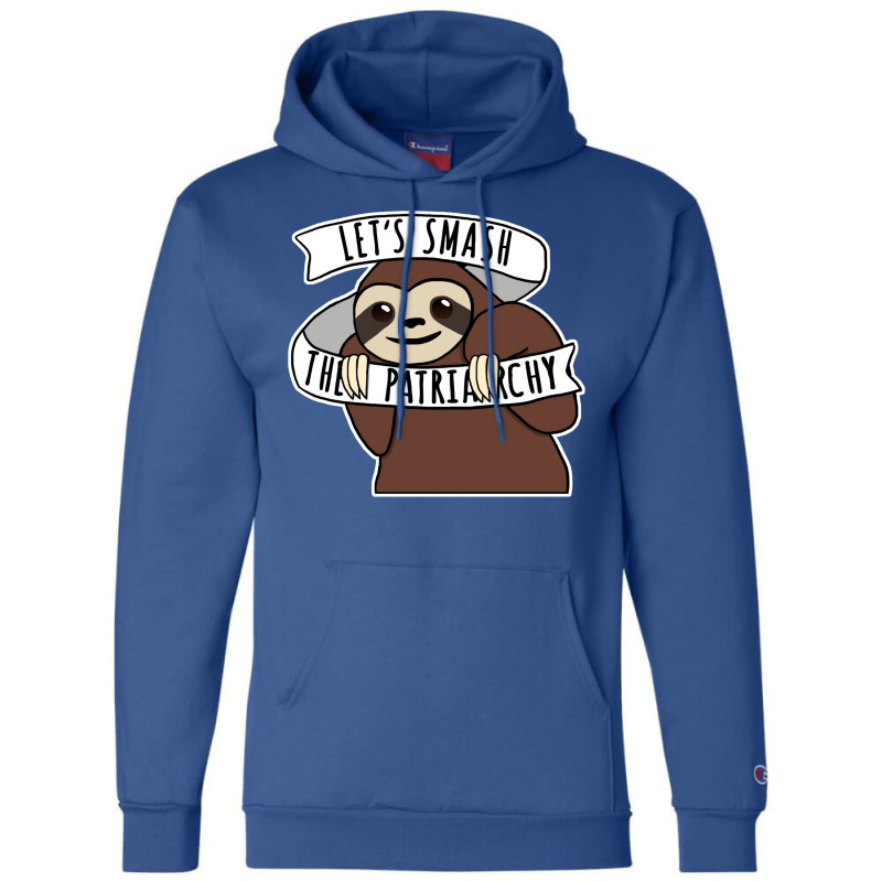 Feminist Sloth Smash The Patriarchy Baby Cool Champion Hoodie | Artistshot