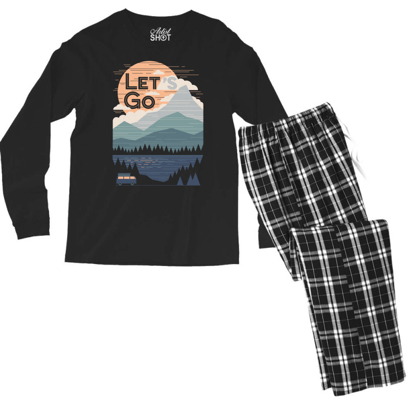 Lets Go Baby Hipster Men's Long Sleeve Pajama Set | Artistshot