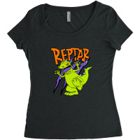 Rugrats Reptar  Out Of Print Remaster 1 Women's Triblend Scoop T-shirt | Artistshot