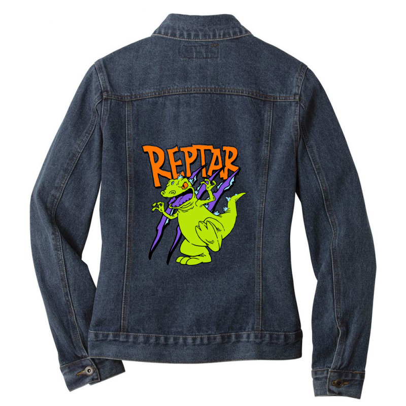 Rugrats Reptar  Out Of Print Remaster 1 Ladies Denim Jacket | Artistshot