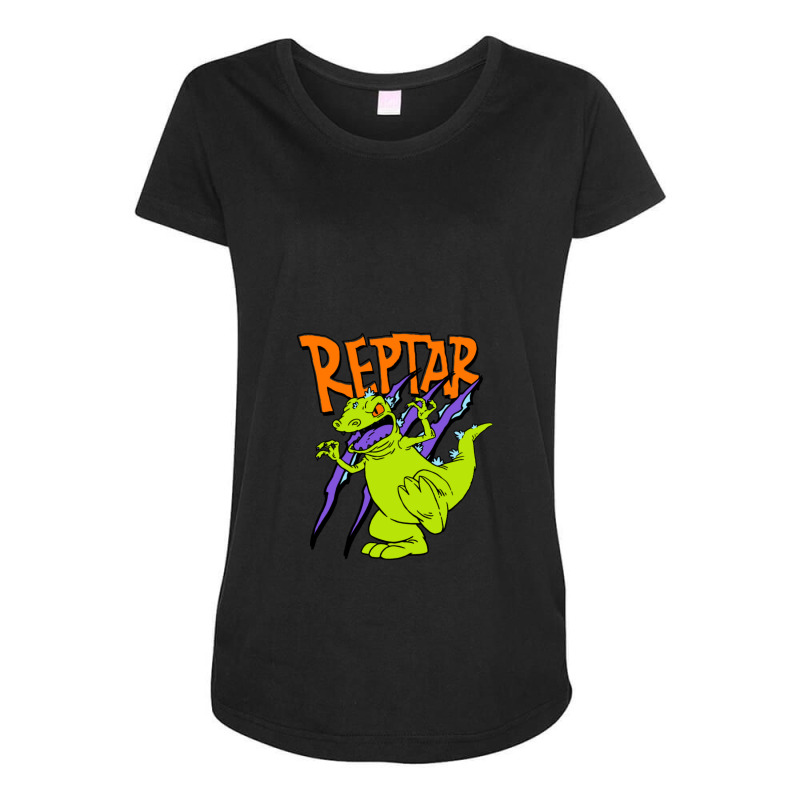 Rugrats Reptar  Out Of Print Remaster 1 Maternity Scoop Neck T-shirt | Artistshot