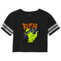 Rugrats Reptar  Out Of Print Remaster 1 Scorecard Crop Tee | Artistshot