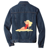 Sexy Anime Cat With Wig On Beach Men Denim Jacket | Artistshot