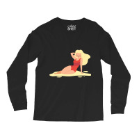 Sexy Anime Cat With Wig On Beach Long Sleeve Shirts | Artistshot