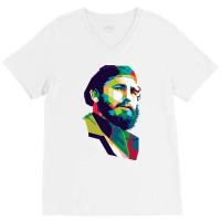 Fidel Castro Baby Blue V-neck Tee | Artistshot