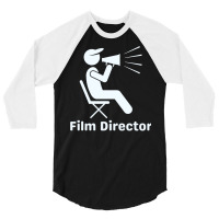 Film Director In Black And White Classic Nature Cute 3/4 Sleeve Shirt | Artistshot