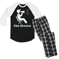 Film Director In Black And White Classic Nature Cute Men's 3/4 Sleeve Pajama Set | Artistshot