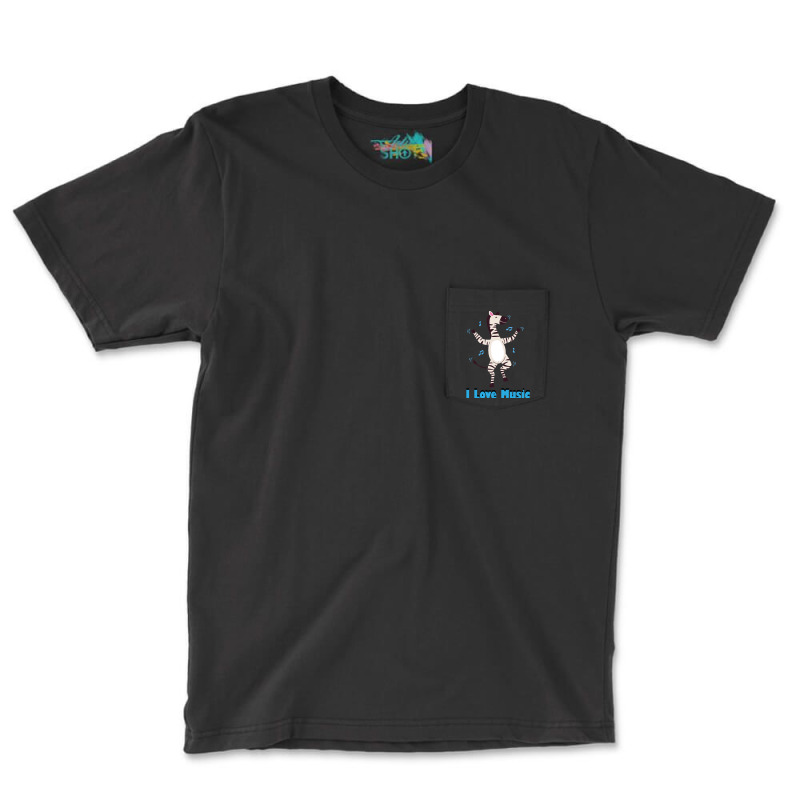 Limited Edition I Love Music Pocket T-Shirt by laurynvanhoose | Artistshot