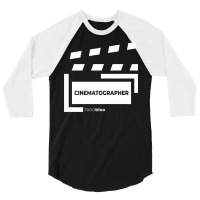 Film Cinematographer White Classic Red Retro 3/4 Sleeve Shirt | Artistshot