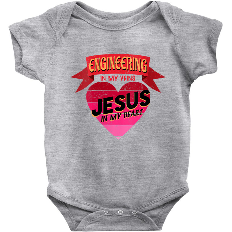 Womens Engineering In My Veins Sayings Civil Engineer Quotes V Neck T Baby Bodysuit by jessen | Artistshot