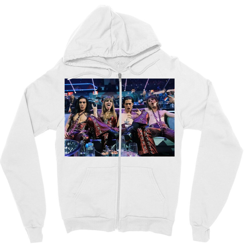 Maneskin Eurovision Poster Zipper Hoodie | Artistshot