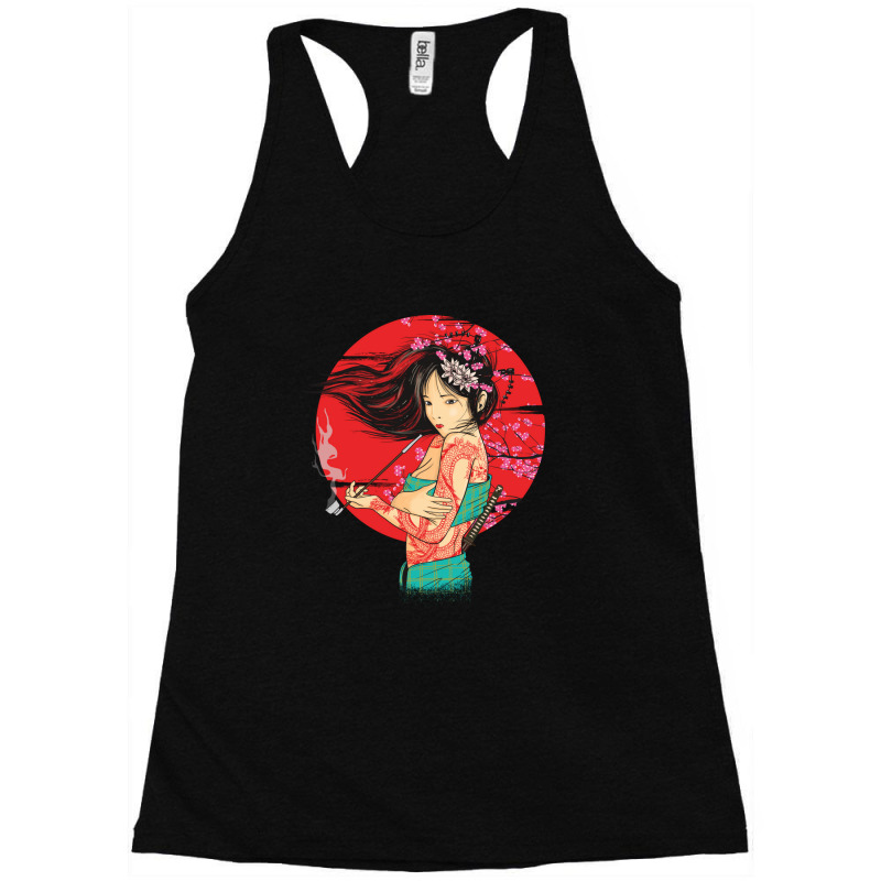 The Geisha Racerback Tank by BRANDONUTCHINSON | Artistshot