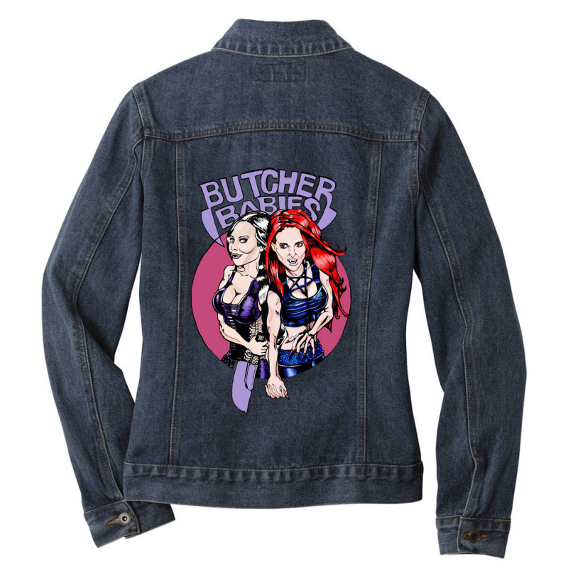 Duo Good Babies Ladies Denim Jacket by rondeyadi | Artistshot