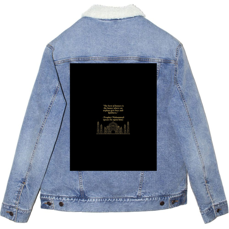 The Best Of Houses Is The House Where An Orphan Gets Love And Kindness Unisex Sherpa-Lined Denim Jacket by JemmaLyna | Artistshot