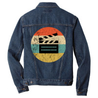 Filmmaker Clapboard Film Director Lover Retro Vintage Sunset Classic T Men Denim Jacket | Artistshot