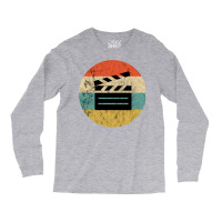 Filmmaker Clapboard Film Director Lover Retro Vintage Sunset Classic T Long Sleeve Shirts | Artistshot