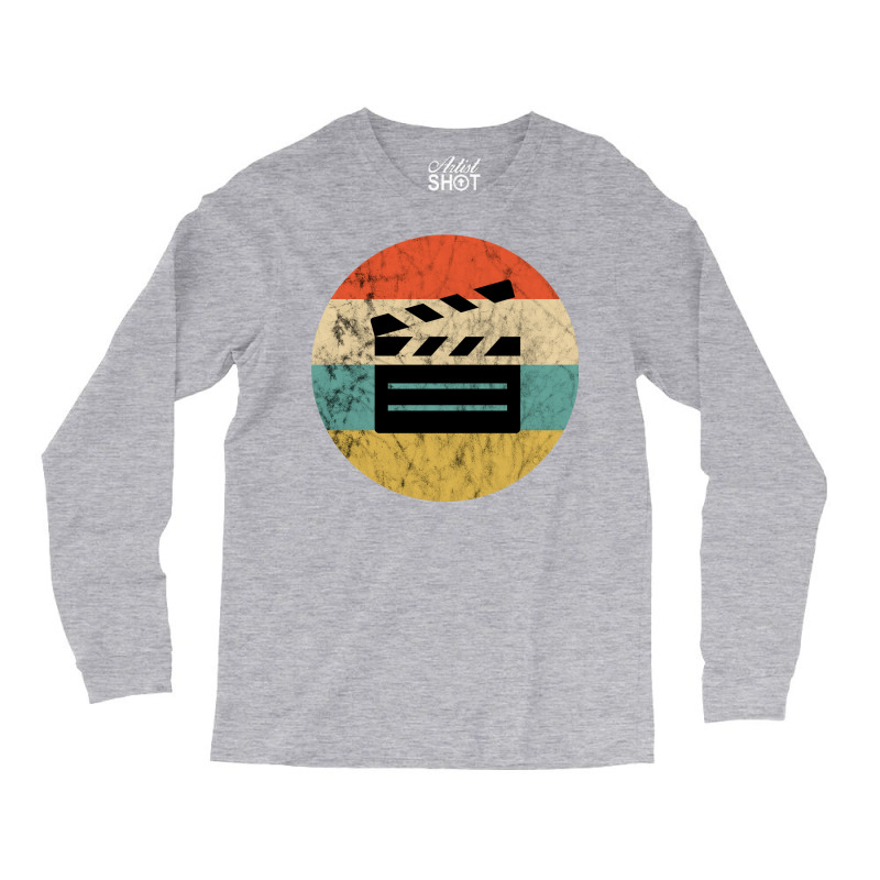 Filmmaker Clapboard Film Director Lover Retro Vintage Sunset Classic T Long Sleeve Shirts by ndetisadhakb | Artistshot