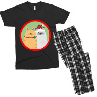 Double Cat Kitten Lover Men's T-shirt Pajama Set | Artistshot