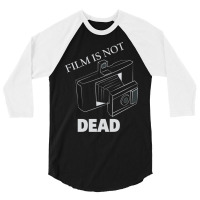 Film Is Not Dead Land Film Camera   Retro 3/4 Sleeve Shirt | Artistshot