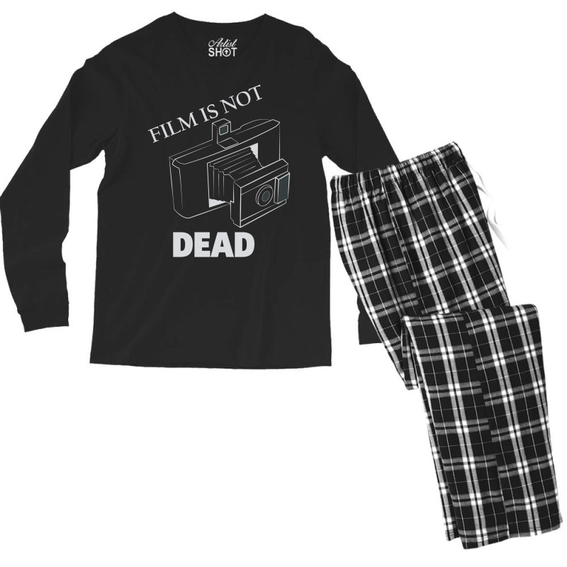 Film Is Not Dead Land Film Camera   Retro Men's Long Sleeve Pajama Set | Artistshot