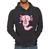 Axolotl Pink Cute Vintage Hoodie | Artistshot