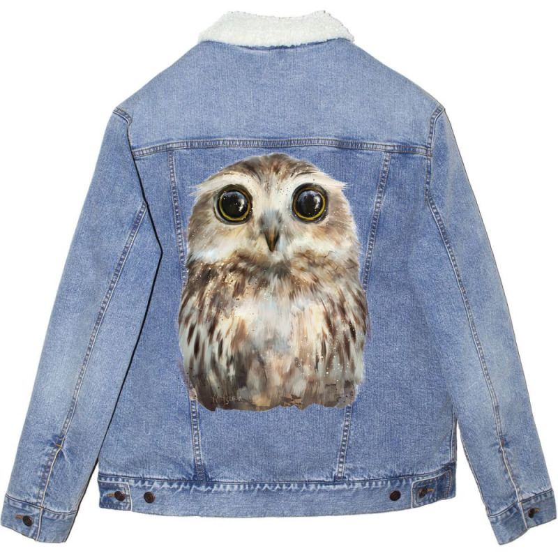 Little Owl Baby Music Unisex Sherpa-lined Denim Jacket | Artistshot