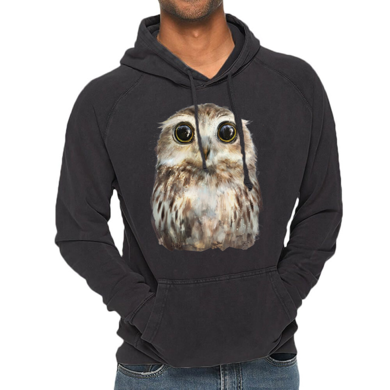 Little Owl Baby Music Vintage Hoodie | Artistshot