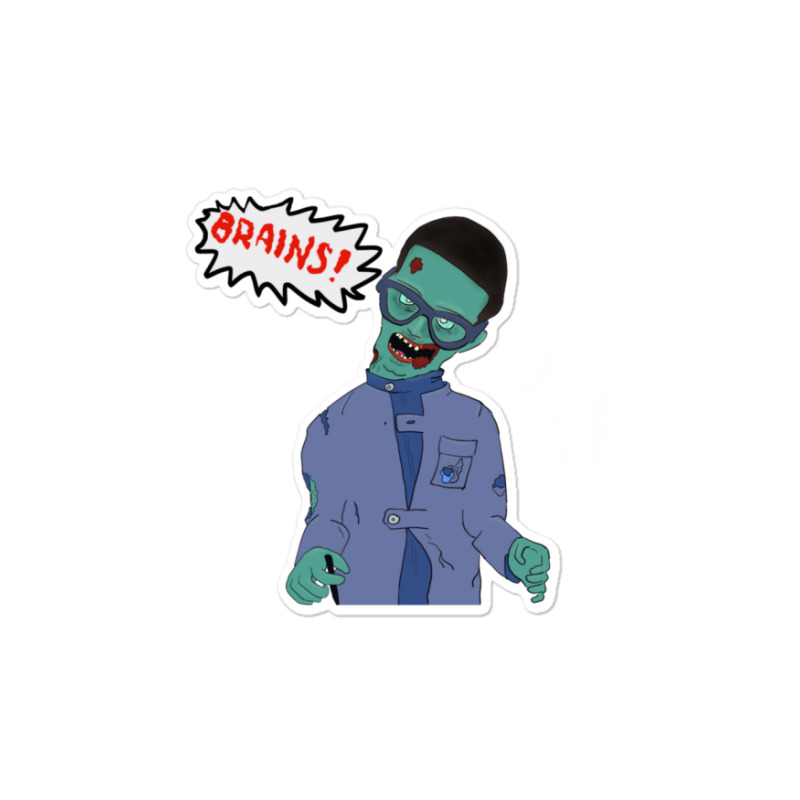 Zombified Brains From Thunderbirds 1 Sticker | Artistshot