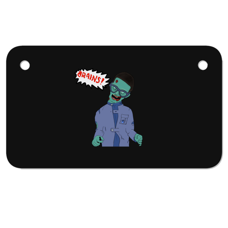 Zombified Brains From Thunderbirds 1 Motorcycle License Plate | Artistshot