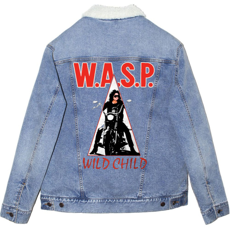 Wasp Wild Child Enhanced Classic  Love Unisex Sherpa-Lined Denim Jacket by axmyabrielg | Artistshot