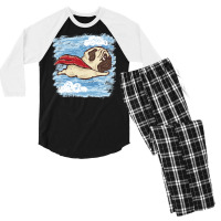 Flying Pug Baby Funny Men's 3/4 Sleeve Pajama Set | Artistshot