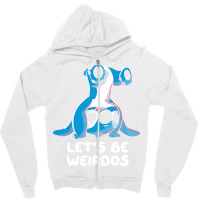 Let’s Be Weirdos Funny Alien Girl Trending Zipper Hoodie | Artistshot