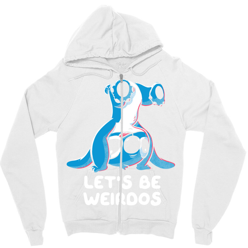 Let’s Be Weirdos Funny Alien Girl Trending Zipper Hoodie | Artistshot