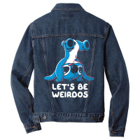 Let’s Be Weirdos Funny Alien Girl Trending Men Denim Jacket | Artistshot