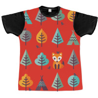 Fox In The Forest  On Gray Baby Nature Graphic T-shirt | Artistshot